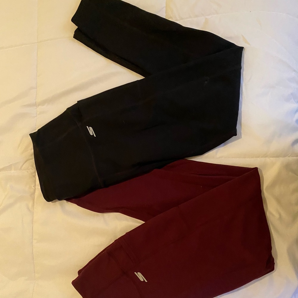 Skechers Red and Black Leggings